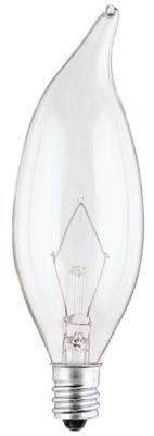 40 Watt CA9 1/2 Flame Tip Incandescent Light Bulb