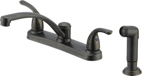 8" Two Handle Kitchen Faucet with Spray P22281S-10 Oil Rubbed Bronze