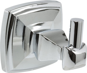 Single Robe Hook Polished Chrome Square US26 588606