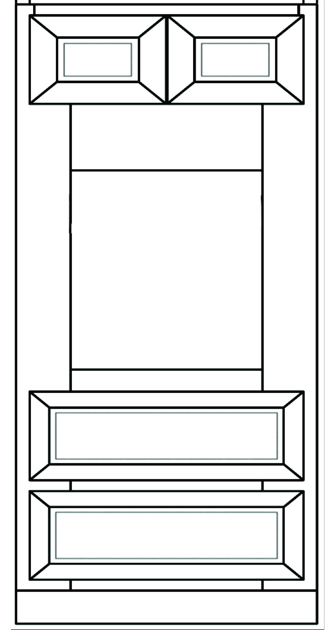 SHGOC3390 S/D 33"W x 90"H x 24"D