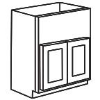 Apron Front Sink Base Cabinet - Unfinished Shaker UNFAFSB36