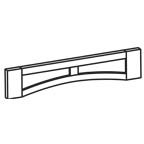 Arched Flat Panel Valance 36 Inch - Shaker Espresso SEVAR36