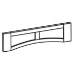 Arched Flat Panel Valance 36 Inch - Shaker White SWVAR36