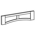 Arched Flat Panel Valance 48 Inch - Shaker Black SBVAR48