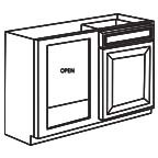 Base Blind Corner Cabinet - Charleston Coffee Glaze CCGBBC39-42