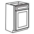 Base Cabinet 12 Inch - Shaker Gray SGB12