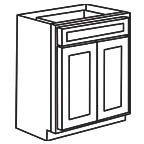 Base Cabinet 24 Inch - Shaker Gray SGB24