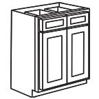 Base Cabinet 33 Inch - Shaker Black SBB33