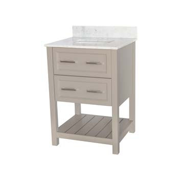 Contemporary Vanity 24 Inch - Sorento Style in Cobblestone Gray