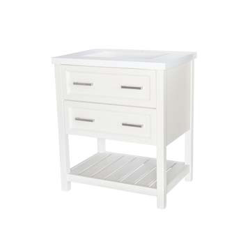 Contemporary Vanity 30 Inch - Sorento Style in White