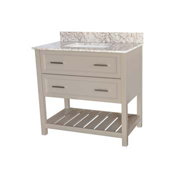 Contemporary Vanity 36 Inch - Sorento Style in Cobblestone Gray