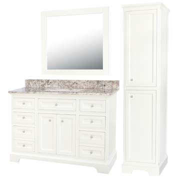 Jennifer Furniture Vanity with Mirror and Linen Cabinet