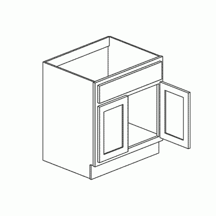 Bathroom Vanity 24 Inch - Unfinished Shaker Maple UNFV2421