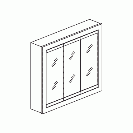 Bathroom Vanity Medicine Cabinet, 30 Inch - Appalachian Oak AOMC3030