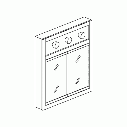 Bathroom Vanity Medicine Cabinet With Lights, 24 Inch - Appalachian Oak AOMC2430L