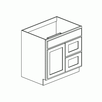 Bathroom Vanity with Drawers 24 Inch - Appalachian Oak AOV2421D