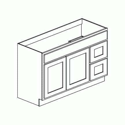 Bathroom Vanity with Drawers 36 Inch, 18 Inch Depth - Glossy White GWV3618D