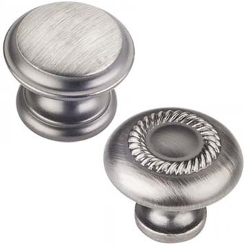 Cabinet Knobs in Brushed Pewter Finish
