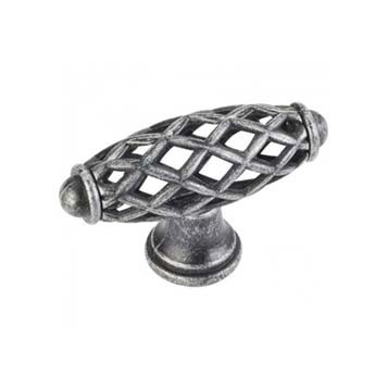 Cabinet Knobs in Distressed Antique Silver Finish