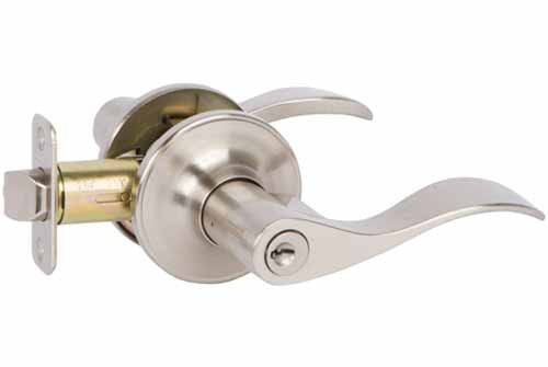 Entrance Door Lever - Bennett Satin Nickel