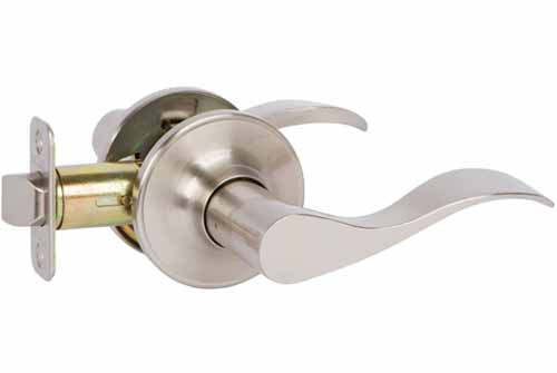 Passage Door Lever - Bennett Satin Nickel