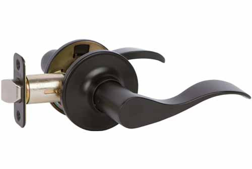 Passage Door Lever - Bennett Black