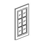 Glass Door for WDC2436 Wall Cabinet - Antique White AWWDC2436GD