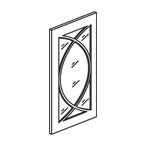 Glass Door for WDC2436 Wall Cabinet - Shaker White SWWDC2436GD