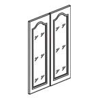 Glass Door Set for 2430 Wall Cabinet - Appalachian Oak AOW2430GD