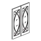 Glass Door Set for 2430 Wall Cabinet - Shaker White SWW2430GD