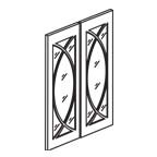 Glass Door Set for 2436 Wall Cabinet - Shaker Black SBW2436GD