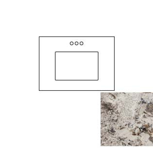 31x22 Bianco Venato Granite Top - Single Bowl