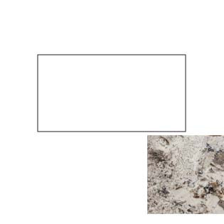 49x22 Bianco Venato Granite Top with No Cut Out