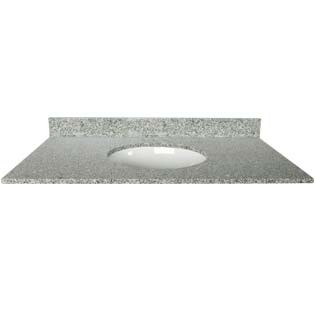 37x22 Mission White Granite Top - Single Bowl