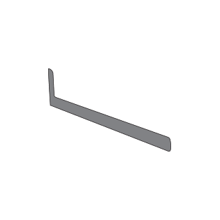 Left-Hand Laminate End Cap - Typhoon Ice