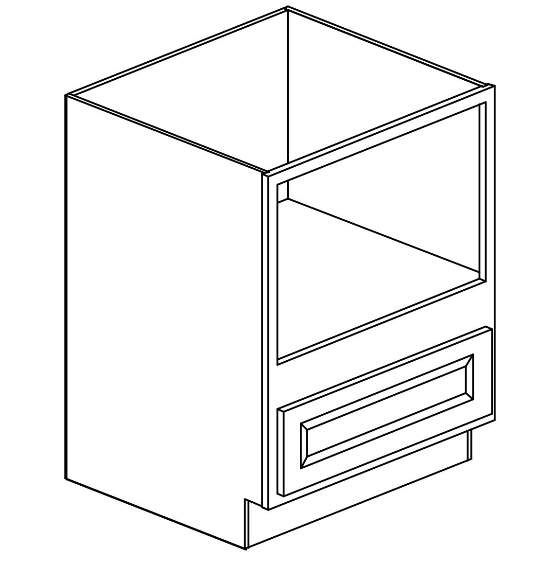 Savannah Harvest Glaze Microwave Base Cabinet