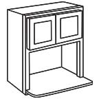 Microwave Wall Cabinet 30 Inch - Unfinished Shaker UNFMWC3030