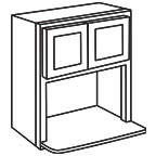 Microwave Wall Cabinet 42 Inch - Unfinished Shaker UNFMWC3042