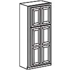 Wide Pantry Cabinet 90 Inch - Antique White AWWP2490 