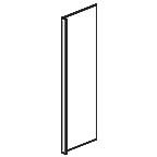 Thin Refrigerator End Panel 96 Inch - Unfinished Shaker UNFREP2496-1.5