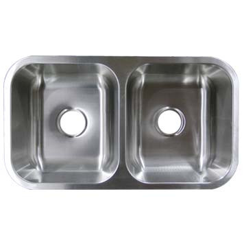 Stainless Steel Undermount 50 50 Double Bowl Sink Um32189