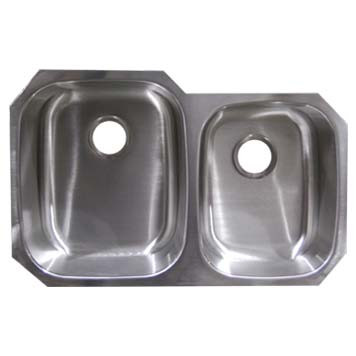 Stainless Steel Undermount 60 40 Double Bowl Sink Um322097