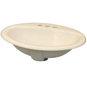 Vitreous China Sink Bowl - Gaia Top Mount in Biscuit - 39002