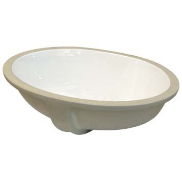 Vitreous China Sink Bowl - Aura 17 Inch Undermount in White - 30400
