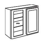 Wall Blind Corner Cabinet 30 Inch - Shaker White SWWBC2430