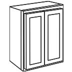 Wall Cabinet 33 by 36 Inch - Unfinished Shaker UNFW3336