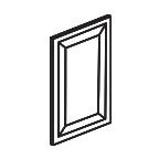Decorative End Door for 36 Inch Wall Cabinets - Charleston Coffee Glaze CCGEPW1236D-SP