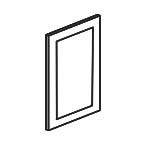 Decorative End Door for 30 Inch Wall Cabinets - Shaker Espresso SEEPW1230D-SP