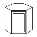 Wall Diagonal Corner Cabinet 30 Inch - Shaker Gray SGWDC2430