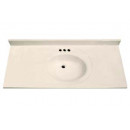 22" Cultured Marble Vanity Tops - White Swirl on White